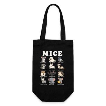 Mice Funny Animal Classification Chart Humor - Gift Bag for Bottles - black - Front
