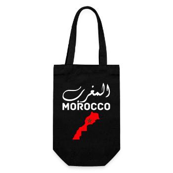 Morocco Graphic Funny Morocco Nation Flag Morocco - Sac à bouteille - noir - Devant