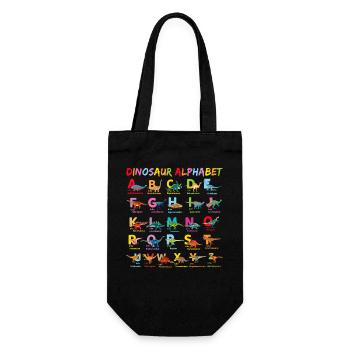 Alphabet Dinosaur Alphabet Child - Gift Bag for Bottles - black - Front