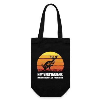 Sunset Deer Silhouette Retro - Gift Bag for Bottles - black - Front