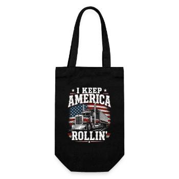 Professional Driver USA Flag America Trucker - Gift Bag for Bottles - black - Front