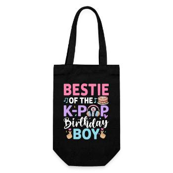 Bestie of The K-Pop Birthday Boy - Gift Bag for Bottles - black - Front