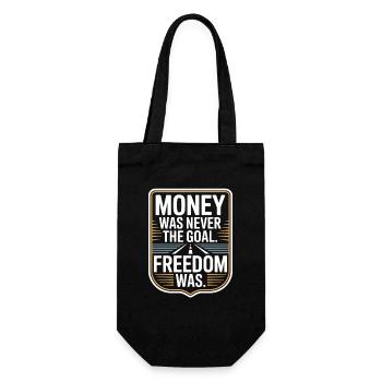 Money Goal Freedom Mindset Entrepreneur Freedom - Gift Bag for Bottles - black - Front