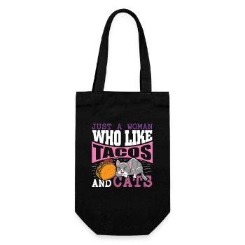 Taco Cat Domestic Cat Kitty Cat Owner - Gift Bag for Bottles - black - Front