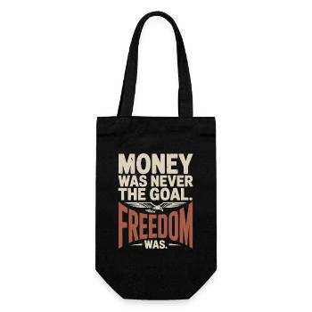 Money Goal Freedom Mindset Entrepreneur Freedom - Gift Bag for Bottles - black - Front