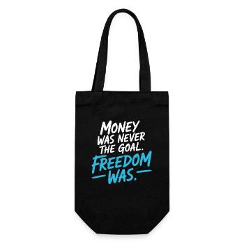 Money Goal Freedom Mindset Entrepreneur Freedom - Gift Bag for Bottles - black - Front