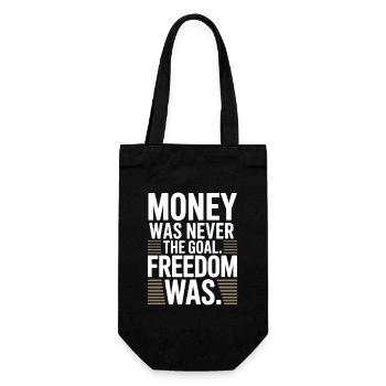 Money Goal Freedom Mindset Entrepreneur Freedom - Gift Bag for Bottles - black - Front