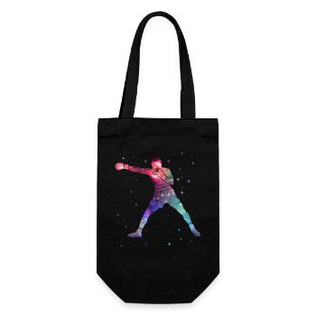 Boxer Boxing Space Kids Men Boys - Gift Bag for Bottles - black - Front