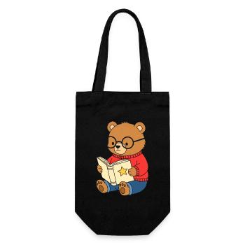 Petit ours lit le livre des étoiles - Sac à bouteille - noir - Devant