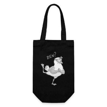 Yoga Seagull Zen Meditation - Gift Bag for Bottles - black - Front