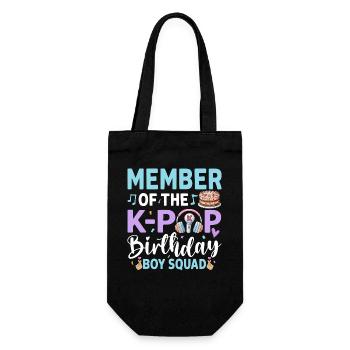 Member Of The K-Pop Birthday Boy Crew - Gift Bag for Bottles - black - Front