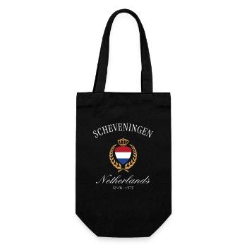 Scheveningen Coat of Arms Crown – Netherlands Travel - Gift Bag for Bottles - black - Front