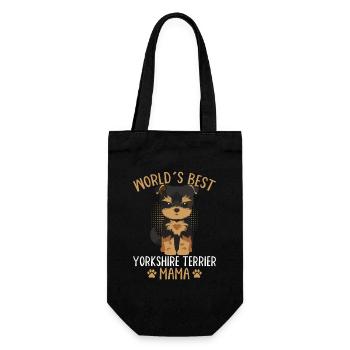 Die beste Yorkshire-Terrier-Mama der Welt - Geschenkbeutel für Flaschen - Schwarz - Vorne