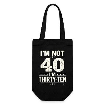 Ich Bin Nicht 40, Ich Habe 30. Geburtstag - Geschenkbeutel für Flaschen - Schwarz - Vorne