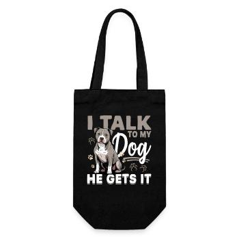 Pitbull Terrier Race de chien pittie - Sac à bouteille - noir - Devant