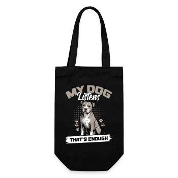 Pitbull Terrier Race de chien pittie - Sac à bouteille - noir - Devant