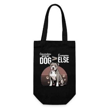 Pitbull Terrier Race de chien pittie - Sac à bouteille - noir - Devant