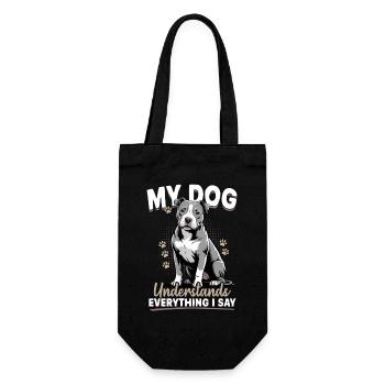 Pitbull Terrier Race de chien pittie - Sac à bouteille - noir - Devant