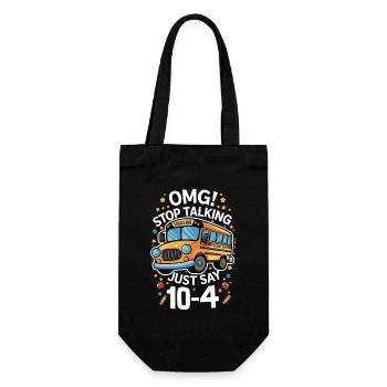 School Bus Humor Proverb 10-4 - Gift Bag for Bottles - black - Front
