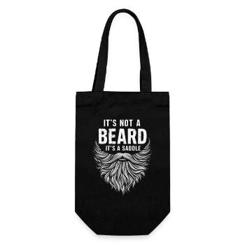 It's not a beard, it's a saddle - Gift Bag for Bottles - black - Front