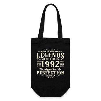1992 Vintage 1992 Geburtstagsgeschenk - Geschenkbeutel für Flaschen - Schwarz - Vorne
