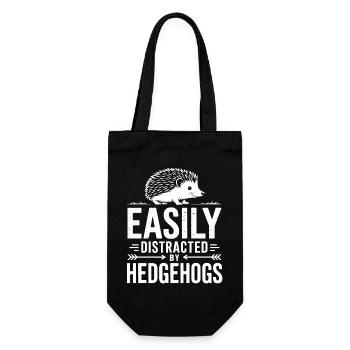 Igel Sprüche Igel Lustiges Igel Geschenk - Geschenkbeutel für Flaschen - Schwarz - Vorne