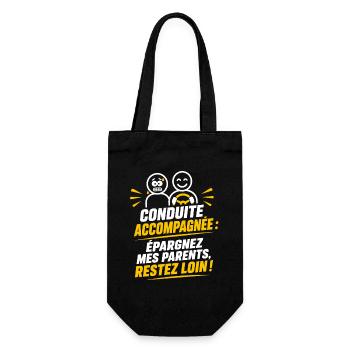 Conduite Accompagnée – Humour Débutant - Sac à bouteille - noir - Devant