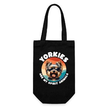 Drôles de proverbes du Yorkshire Terrier - Sac à bouteille - noir - Devant