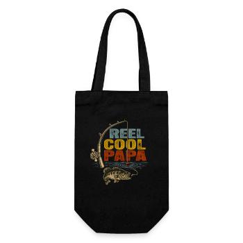 Funny Fisherman Vintage Reel Cool Dad - Gift Bag for Bottles - black - Front