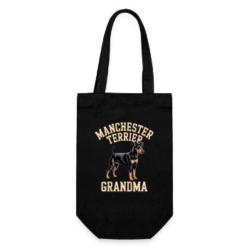 Manchester Terrier Grandma Gift - Gift Bag for Bottles - black - Front