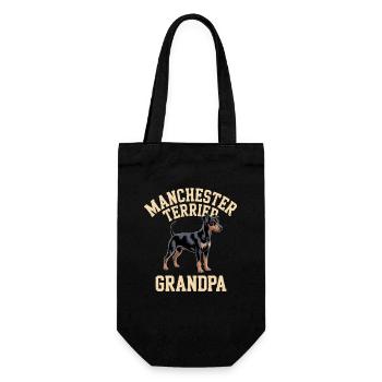 Manchester Terrier Grandpa Gift - Gift Bag for Bottles - black - Front