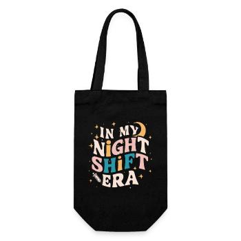 In meiner Nachtschicht-Ära - Geschenkbeutel für Flaschen - Schwarz - Vorne