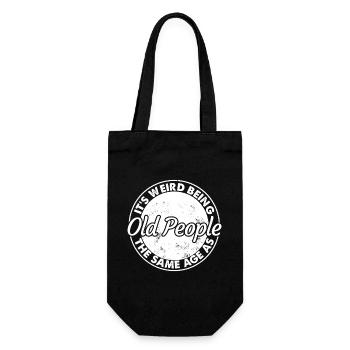 Alte Leute gleichaltriges Circle Tee - Geschenkbeutel für Flaschen - Schwarz - Vorne