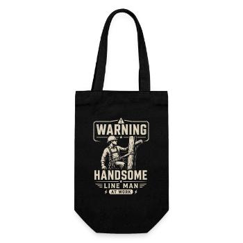 Motif de l’électricien en technologie des câbles électriques - Sac à bouteille - noir - Devant