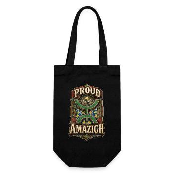 Moroccan Morocco Proud Amazigh - Gift Bag for Bottles - black - Front