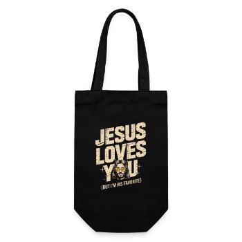T-shirt préféré de Jesus Loves You - Sac à bouteille - noir - Devant