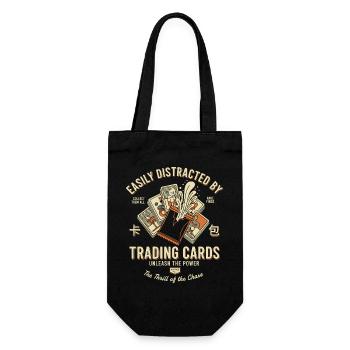Easily Distracted By Trading Cards Unleash The - Gift Bag for Bottles - black - Front