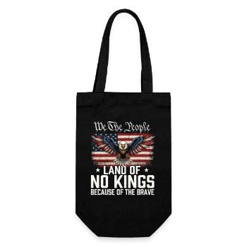 We The People No Kings Patriotic USA - Gift Bag for Bottles - black - Front