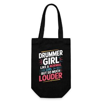 Batteur Fille Batteur Drum Rock Groupe - Sac à bouteille - noir - Devant