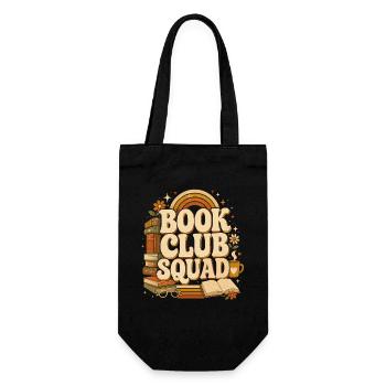 Book Club Squad Cozy Retro - Gift Bag for Bottles - black - Front
