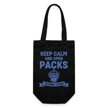 Keep Calm And Open Packs Trading Cards Collector - Gift Bag for Bottles - black - Front