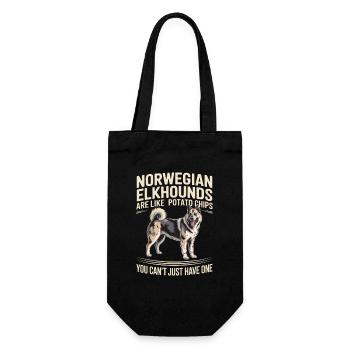 Norwegian Elkhound Norwegian Elkhound Gift - Gift Bag for Bottles - black - Front