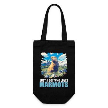 Murmeltiere Murmeltier - Geschenkbeutel für Flaschen - Schwarz - Vorne