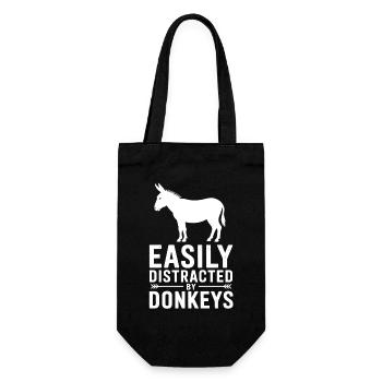 Donkey Sayings Donkey Funny Donkey Gift - Gift Bag for Bottles - black - Front
