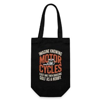 Motorcycles Exist Chopper Motorcycle Rider Biker - Gift Bag for Bottles - black - Front