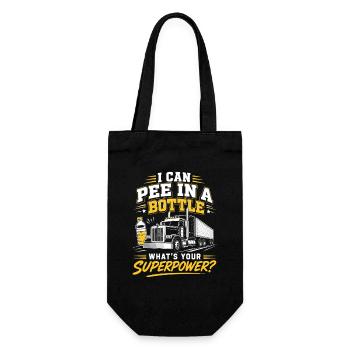 Diesel Trucker Pee In A Bottle Fernfahrer Humor - Geschenkbeutel für Flaschen - Schwarz - Vorne