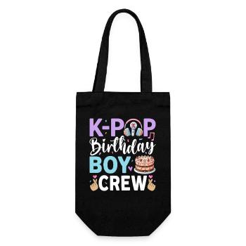 K-Pop Birthday Boy Crew - Gift Bag for Bottles - black - Front