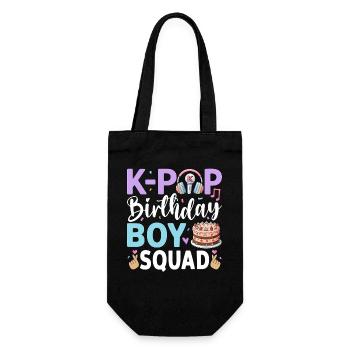 K-Pop Birthday Boy Squad - Gift Bag for Bottles - black - Front