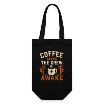 Elektriker Technik Kaffee Energie - Geschenkbeutel für Flaschen - Schwarz - Vorne