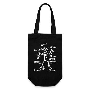 stress_figur_pfeile - Gift Bag for Bottles - black - Front